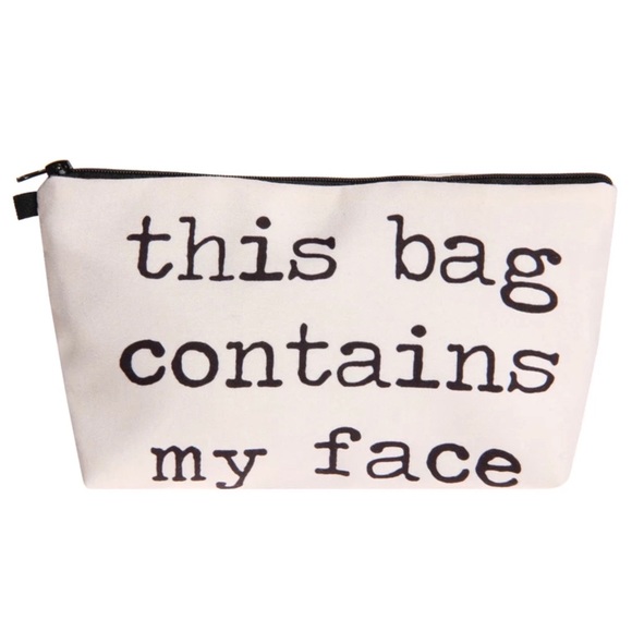 Makeup Bag, Off-white Polyester & Water Resistant - Picture 2 of 9